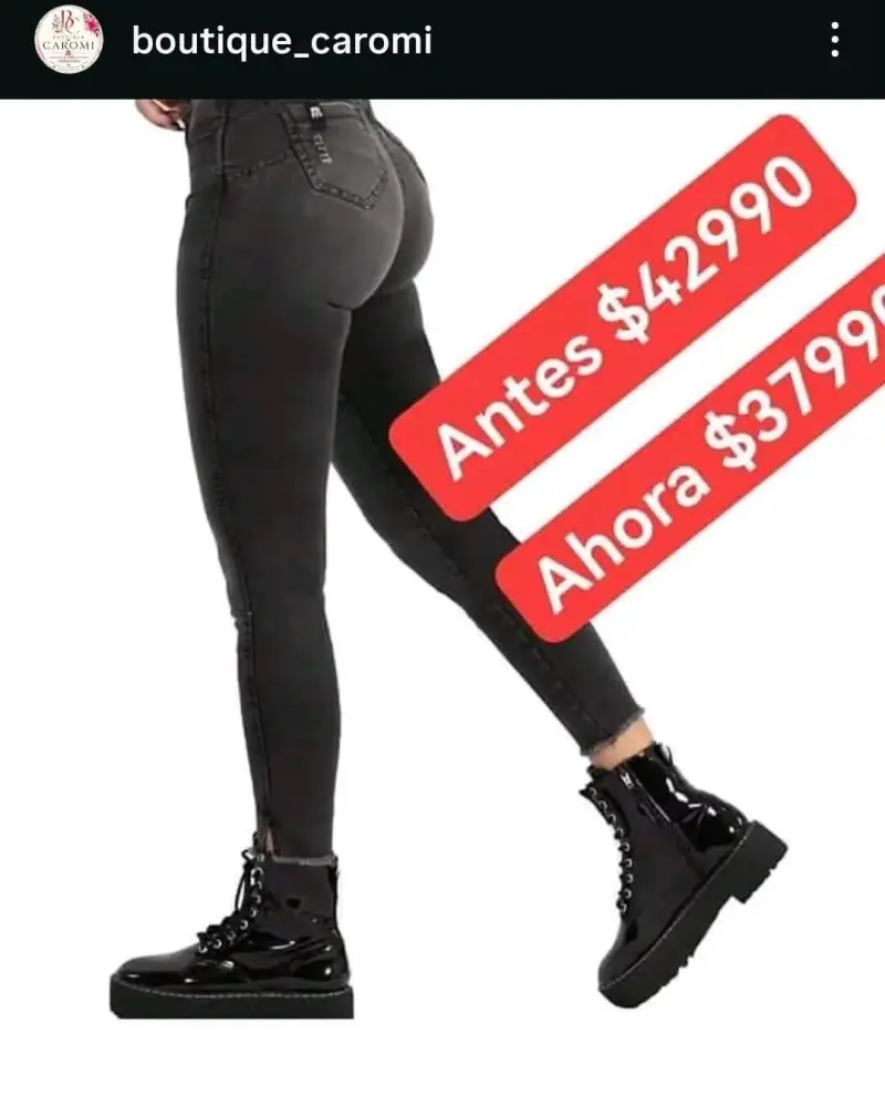 Jeans acampanados azul oscuro para mujer - 3