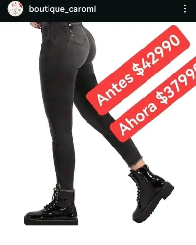 Jeans acampanados azul oscuro para mujer - miniatura 3