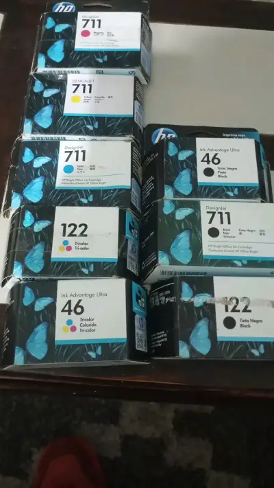 Cartuchos de tinta HP 711 y 46 para impresoras - miniatura 1
