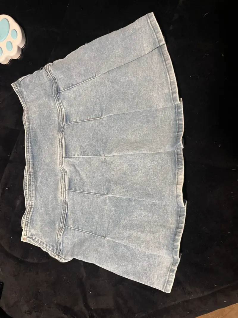 Falda de mezclilla azul claro para mujer talla XL
