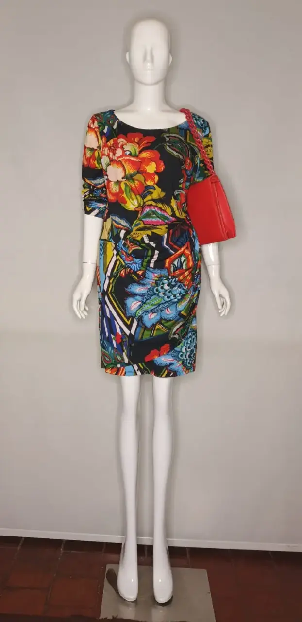 Línea Fiesta - Vestido Desigual Drapeado XL. - 1