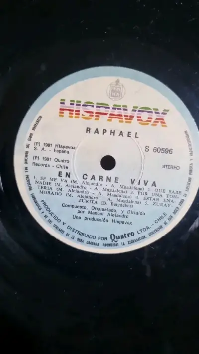 Vinilo Raphael En Carne Viva Hispavox - miniatura 3