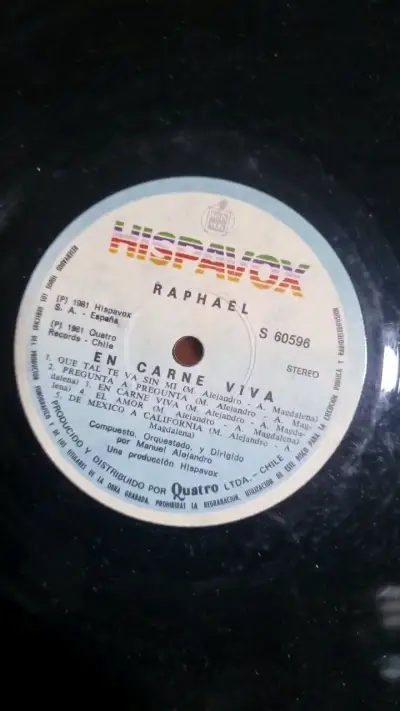 Vinilo Raphael En Carne Viva Hispavox - miniatura 4