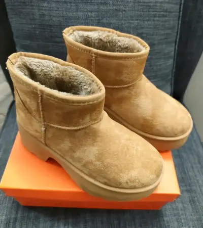 Pantubotas café caramelo N° 36, 1 uso, impecables - miniatura 3
