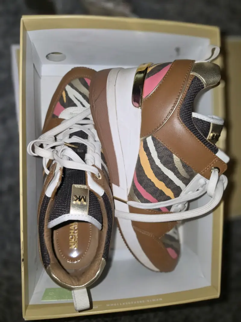 Zapatillas deportivas de cuero con diseño animal print - 3