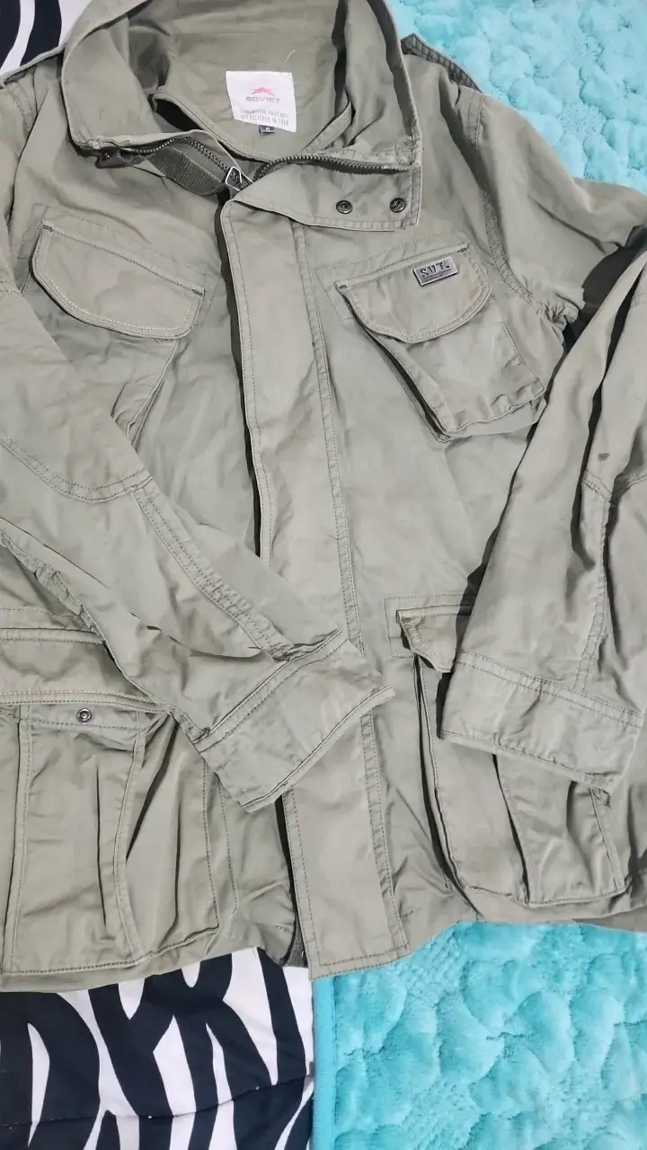 Chaqueta verde militar Soviet para hombre - 1