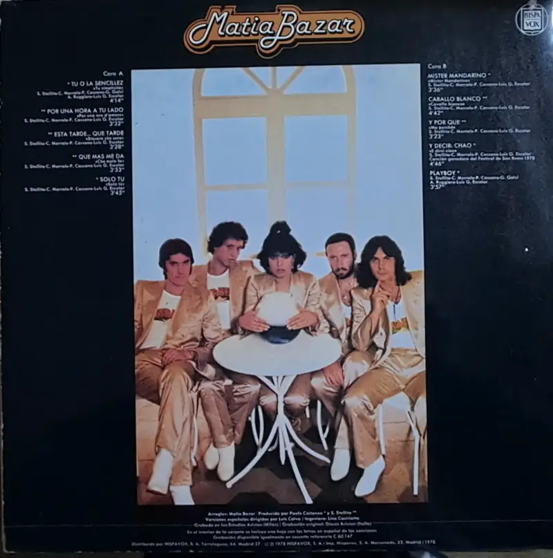 Vinilo Matia Bazar En Español Sencillez - 2