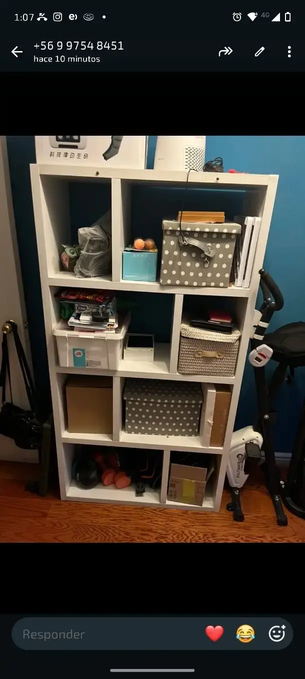 Estante organizador blanco de madera - 1