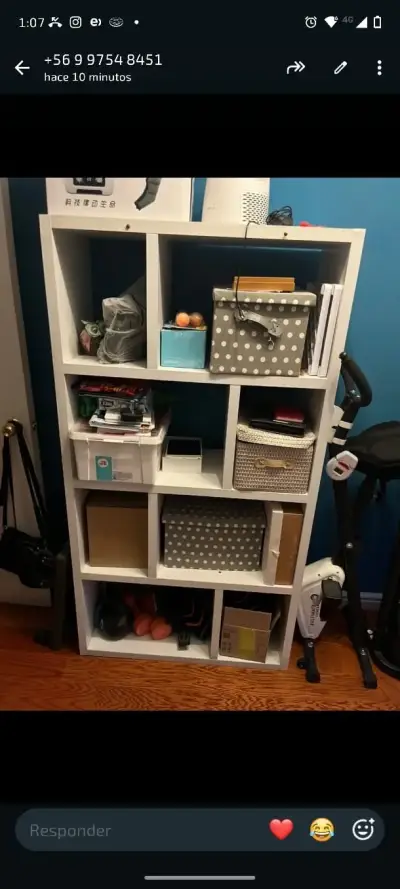 Estante organizador blanco de madera - miniatura 1