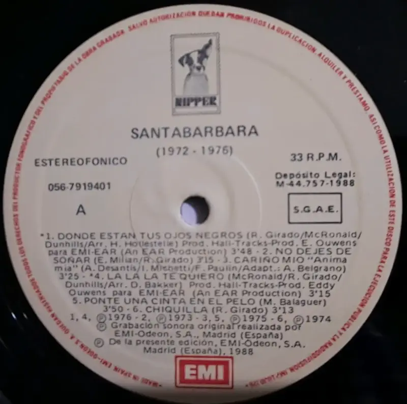 Vinilo Santa Bárbara 1972-1976 Edición EMI - 4