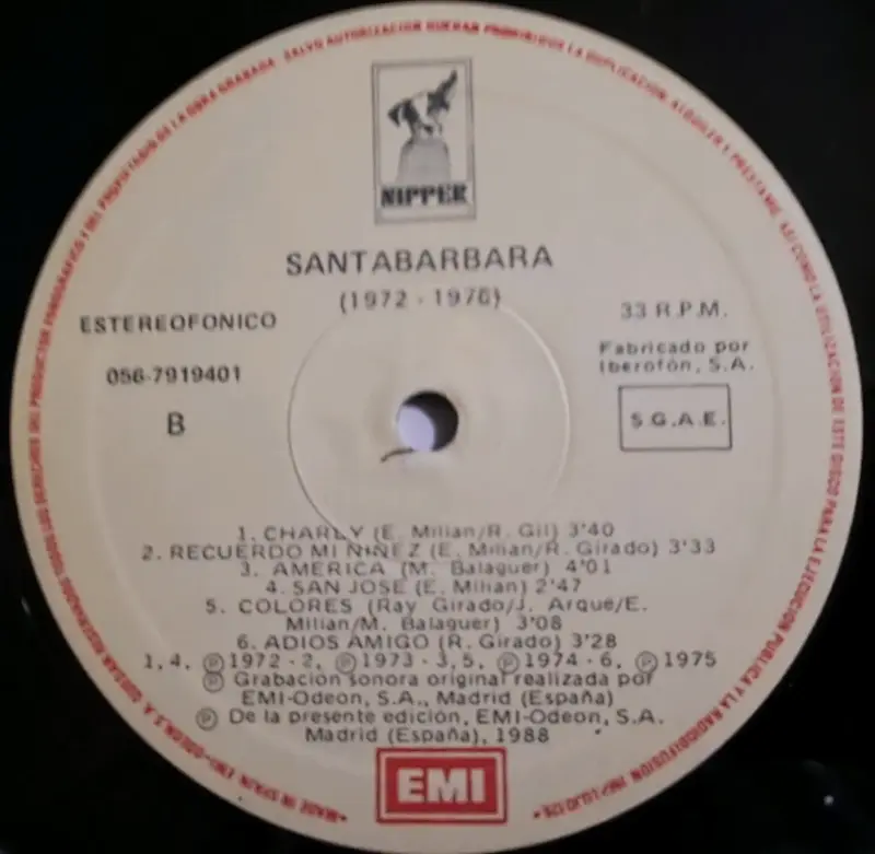 Vinilo Santa Bárbara 1972-1976 Edición EMI - 5