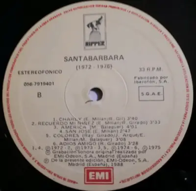 Vinilo Santa Bárbara 1972-1976 Edición EMI - miniatura 5