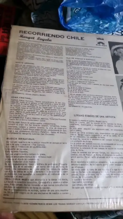 Vinilo Recorriendo Chile de Margot Loyola - miniatura 4