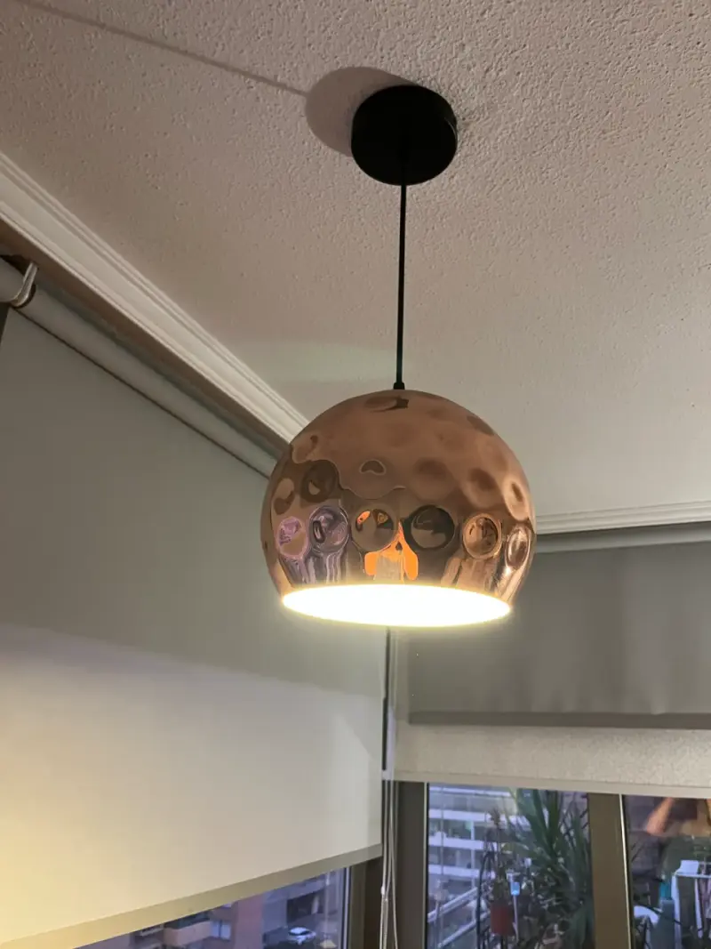 Lámpara colgante de techo cobre moderno