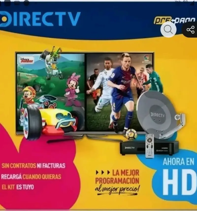 Kit de TV Satelital DirecTV Prepago HD