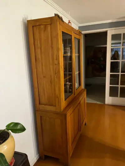 Vitrina de Madera de teca con Puertas de Vidrio - miniatura 2