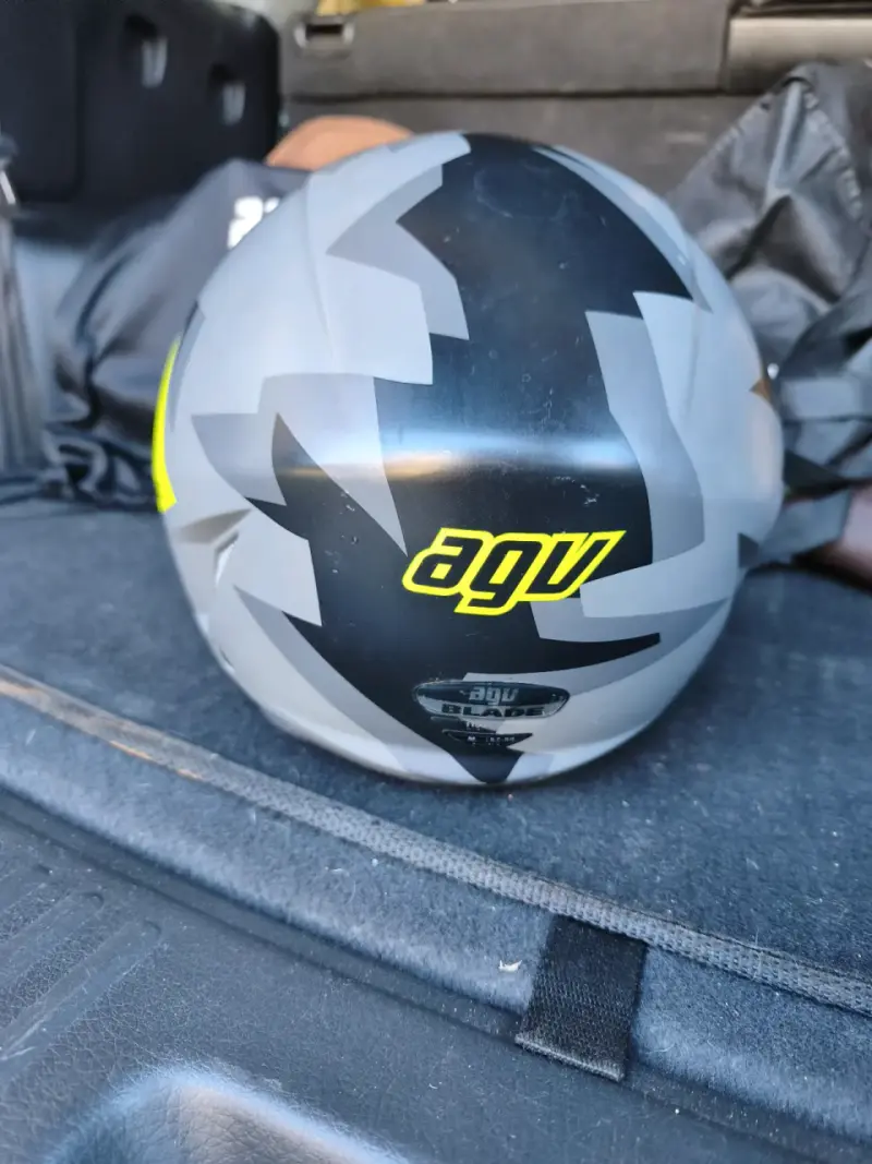 Casco de moto AGV Blade gris y amarillo - 3