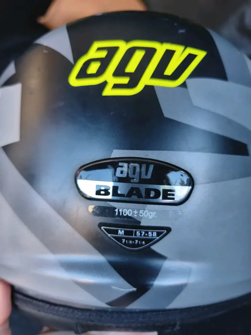 Casco de moto AGV Blade gris y amarillo - 4