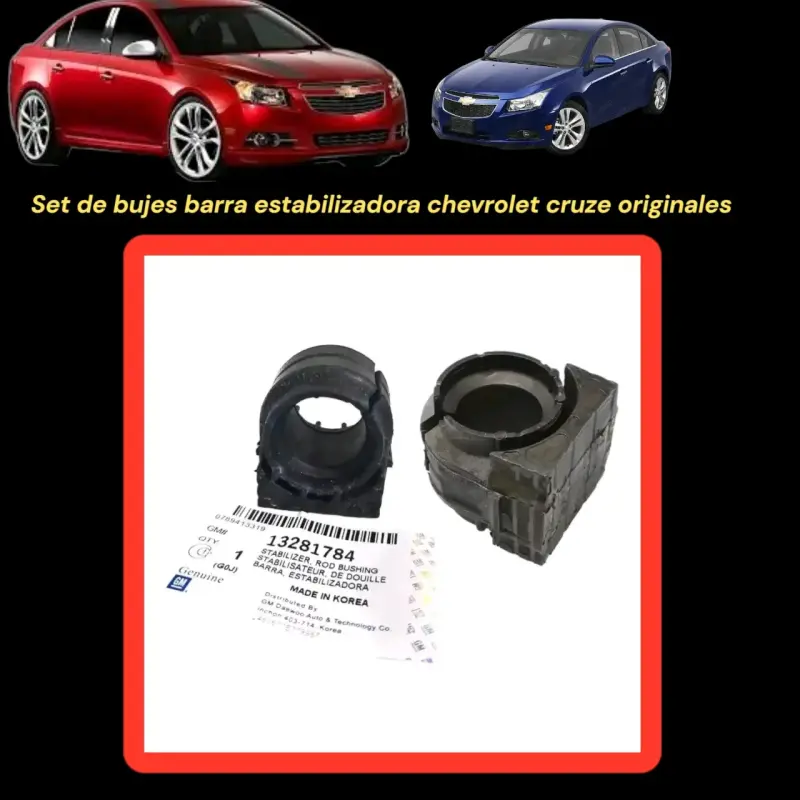 Set de Bujes Barra Estabilizadora Chevrolet Cruze Originales