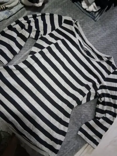 Polera de rayas mujer casual talla S - miniatura 1