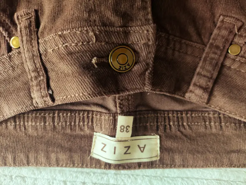 Pantalon cotele marrón Ziza talla 38 - 2
