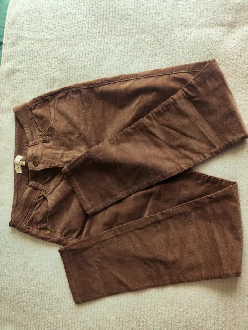 Pantalon cotele marrón Ziza talla 38 - 3