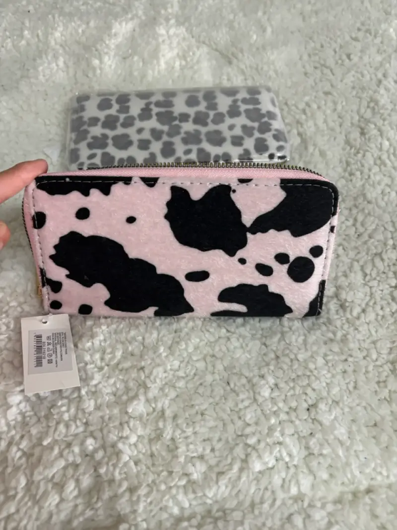 Billetera estampado vaca con cierre - 1