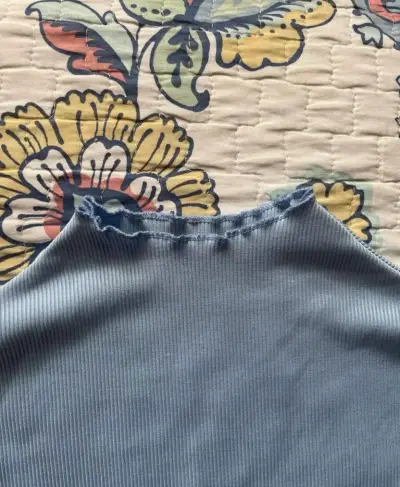 Body de manga larga azul claro para mujer - miniatura 2