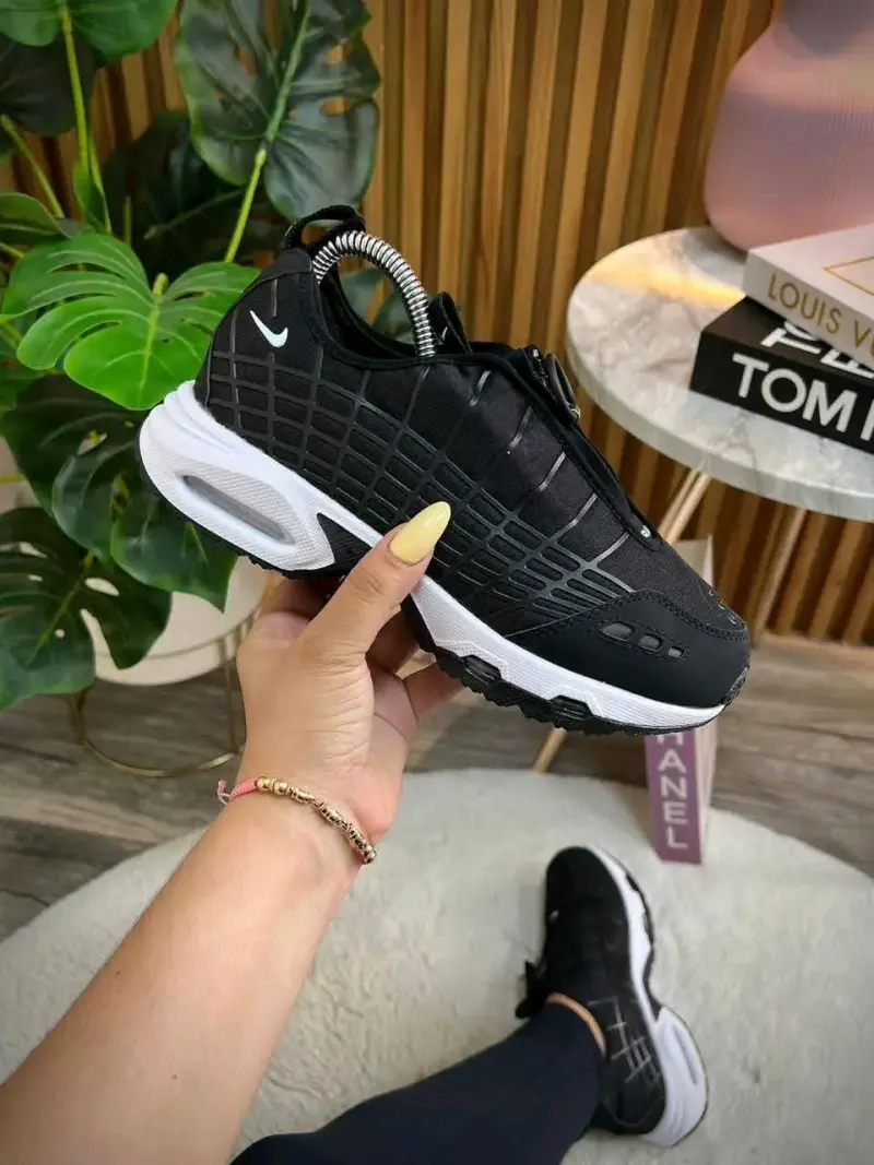 Zapatillas deportivas negras y rosas para mujer - 2