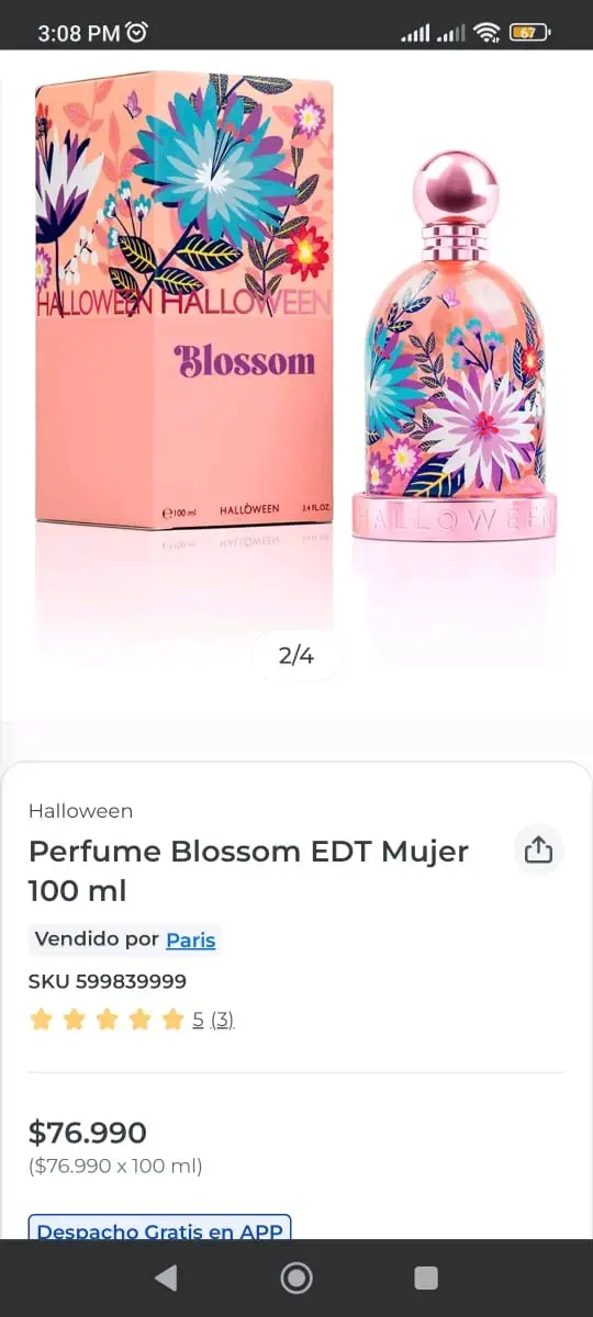 Perfume Halloween Blossom EDT Mujer 100 ml - 4