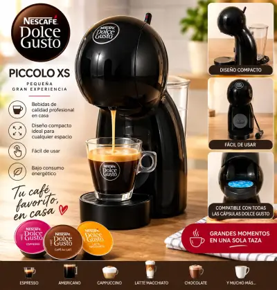 Cafetera Nescafé Dolce Gusto Piccolo XS Negra - miniatura 1