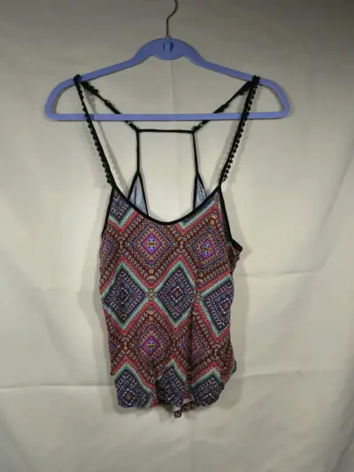 Blusa sin mangas con estampado geométrico - miniatura 1