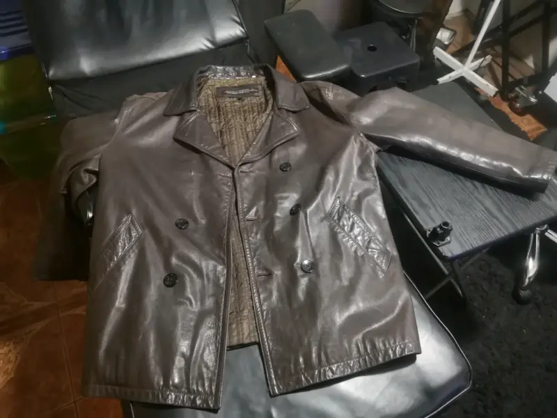 Chaqueta de cuero marrón Ellus para hombre - 1