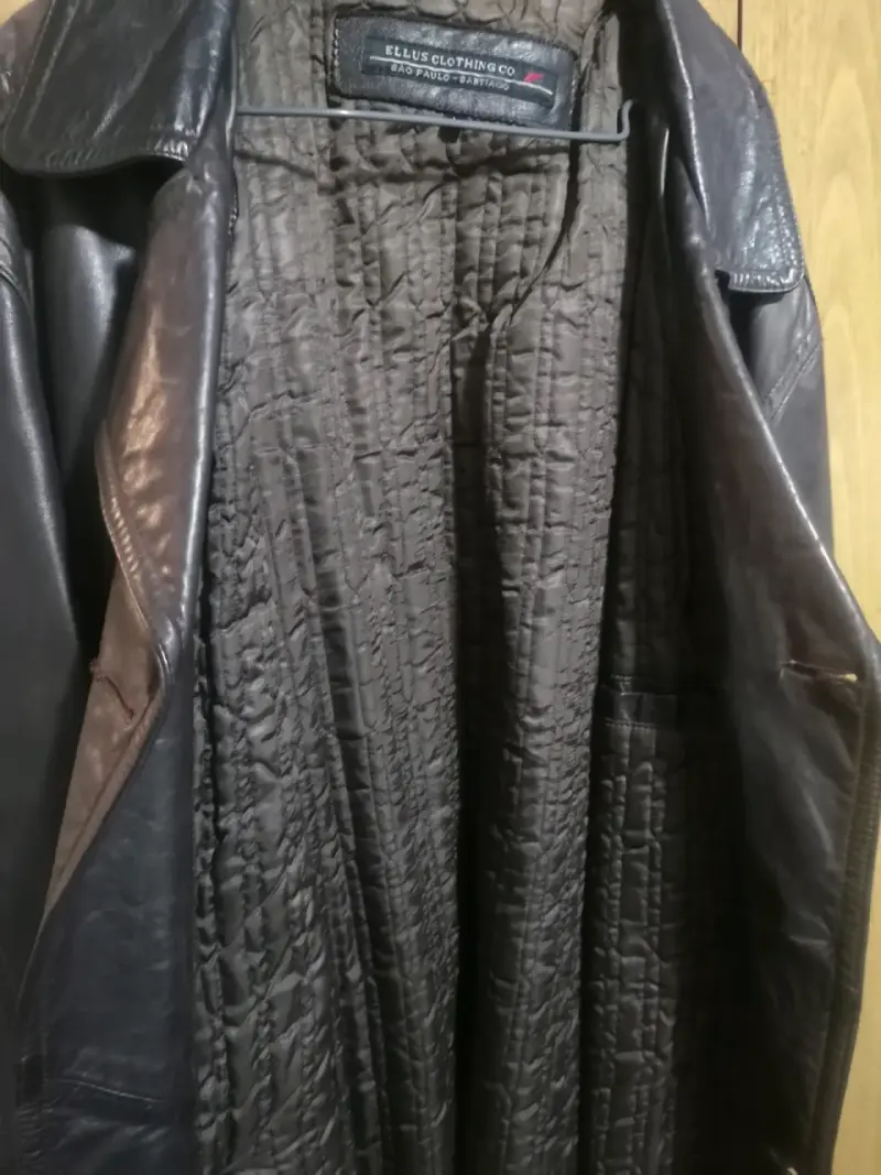 Chaqueta de cuero marrón Ellus para hombre - 3
