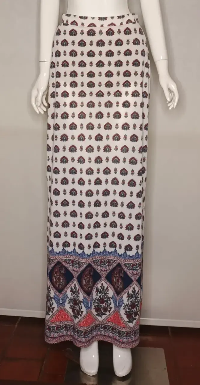 Línea Summer - Falda Tubo Larga Boho L - 1
