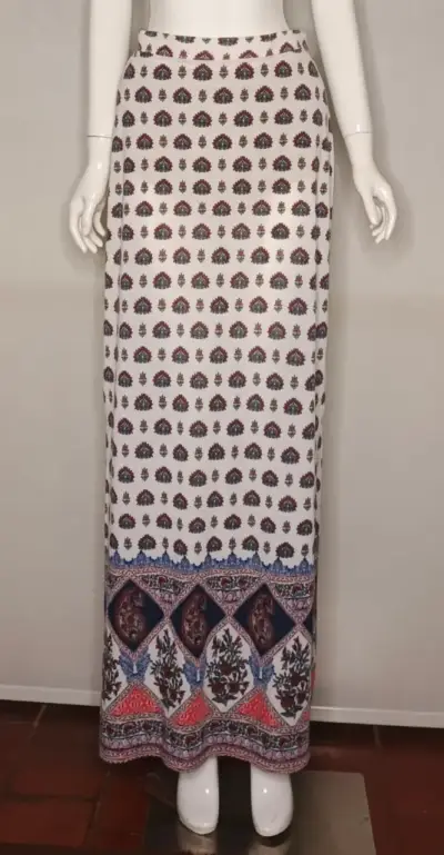 Línea Summer - Falda Tubo Larga Boho L - miniatura 1