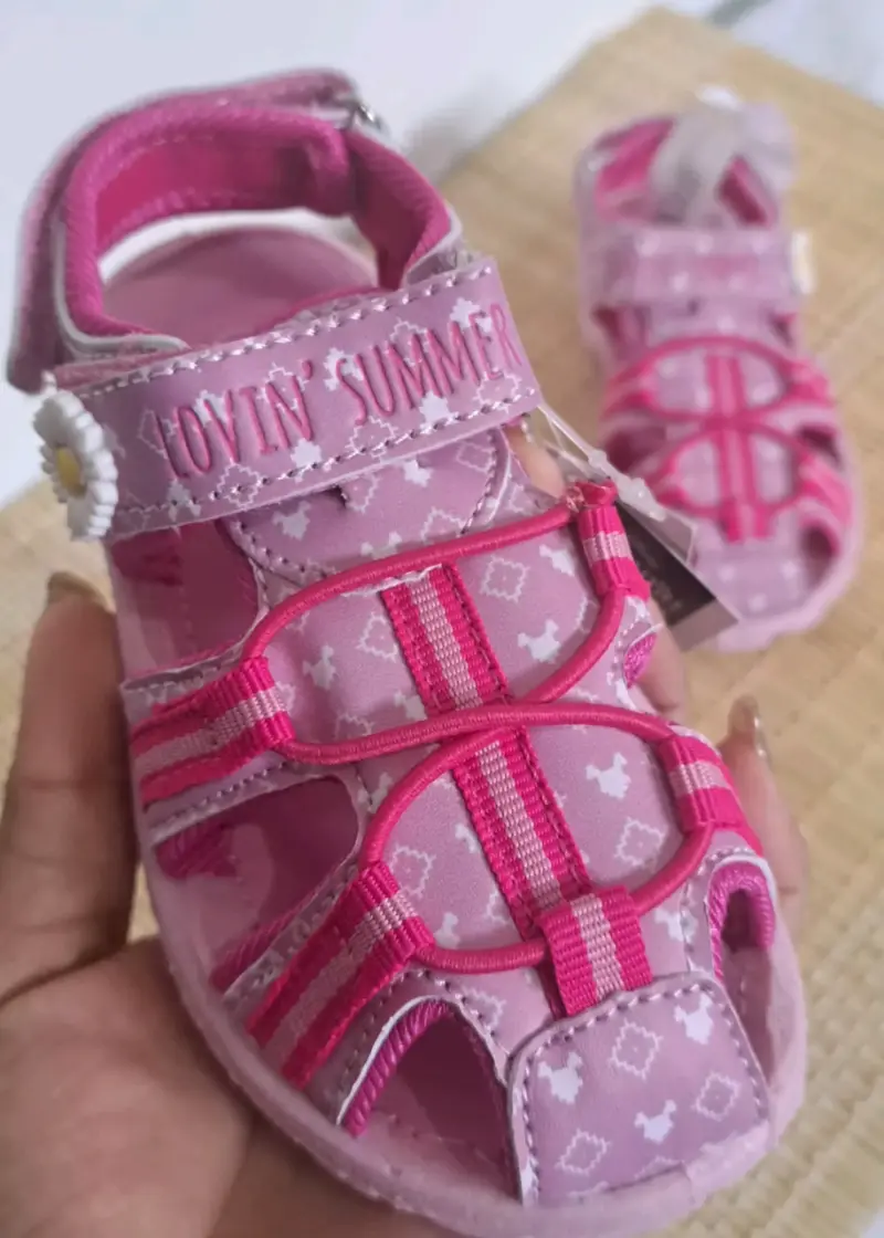 Sandalias rosadas para niña con diseño Minnie - 2