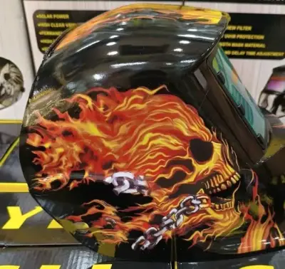 Máscara de Soldar Automática con Diseño de Calavera - miniatura 1