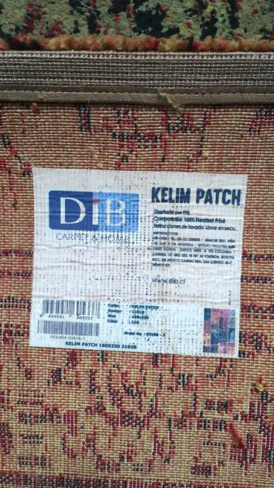 2 Alfombra multicolor estilo patchwork Kelim - miniatura 3