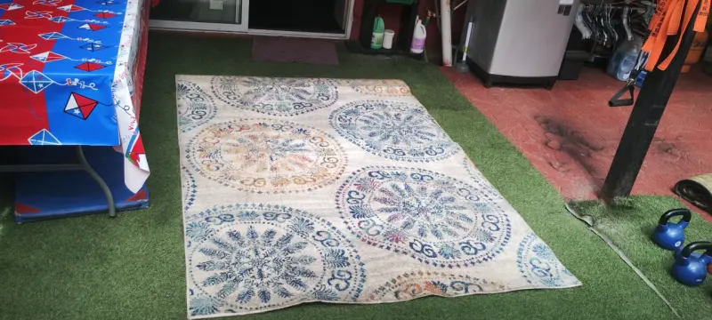 2 Alfombra multicolor estilo patchwork Kelim - 6