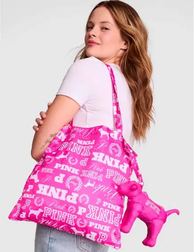 Bolso rosa Pink con llavero de perro - miniatura 1