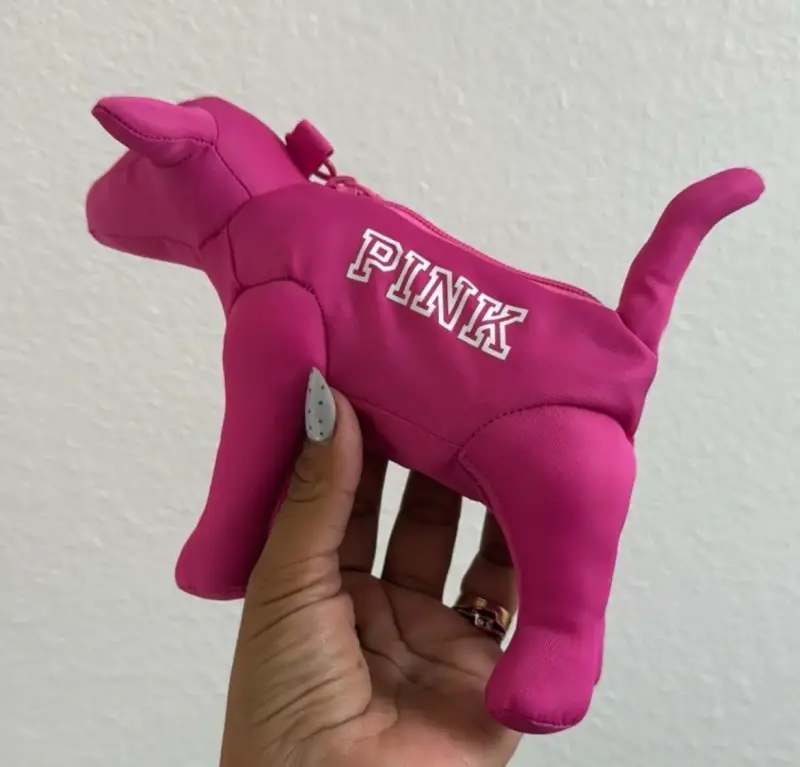 Bolso rosa Pink con llavero de perro - 2