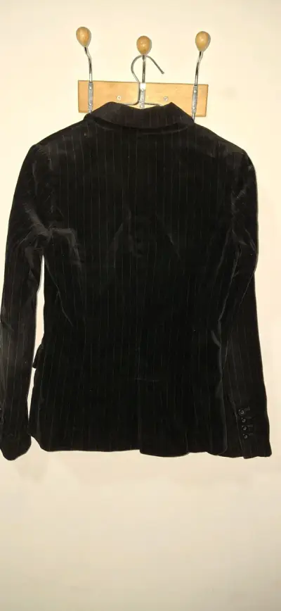 Blazer de terciopelo negro Adolfo talla 38 - miniatura 3