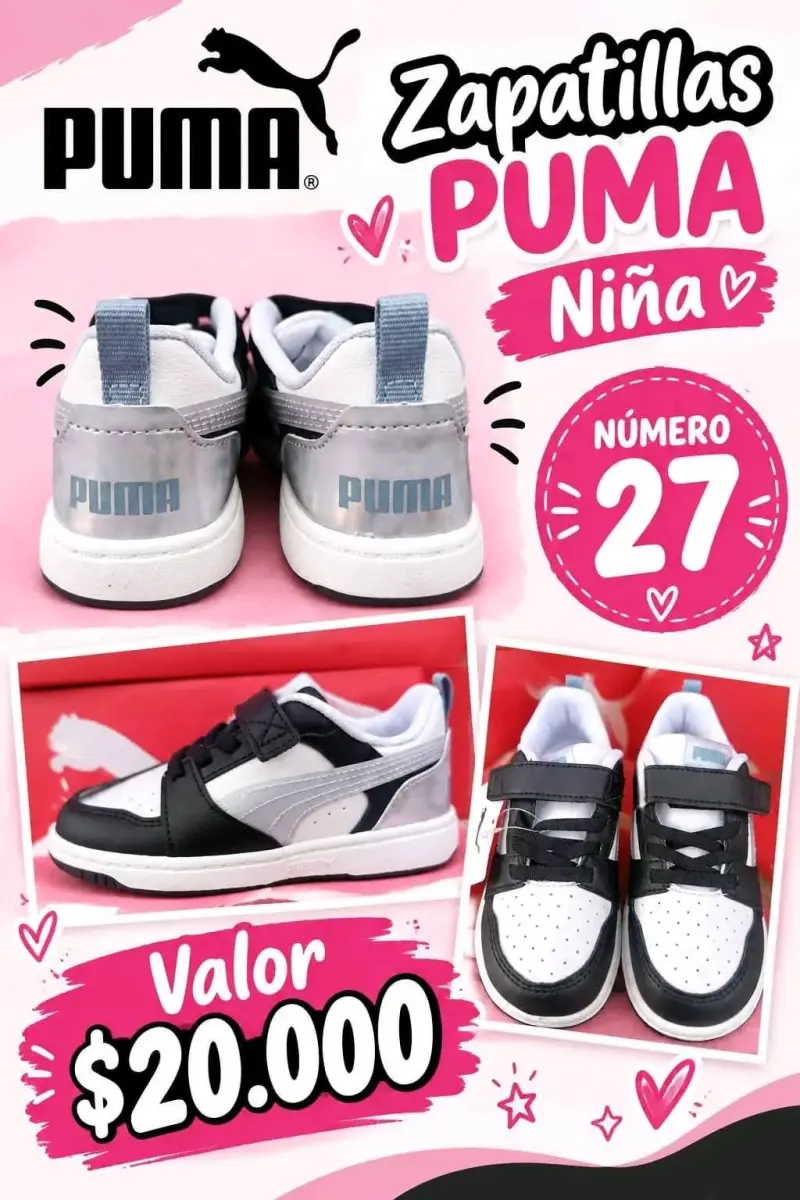 Zapatillas Puma para niña número 27