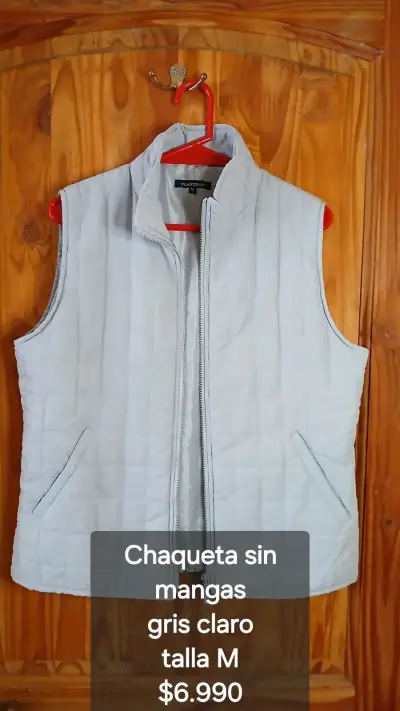 Chaqueta café con cierre lateral talla S - miniatura 5