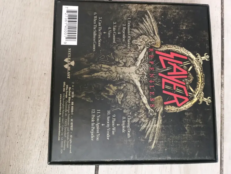 Caja de vinilo rojo Slayer Repentless edición limitada - 2