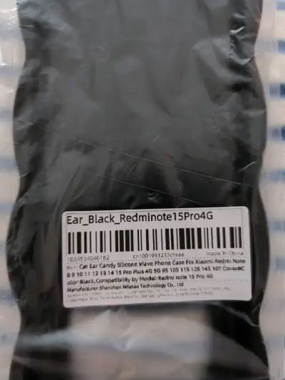 Funda de silicona negra para Xiaomi Redmi Note 15 Pro 4G - miniatura 2