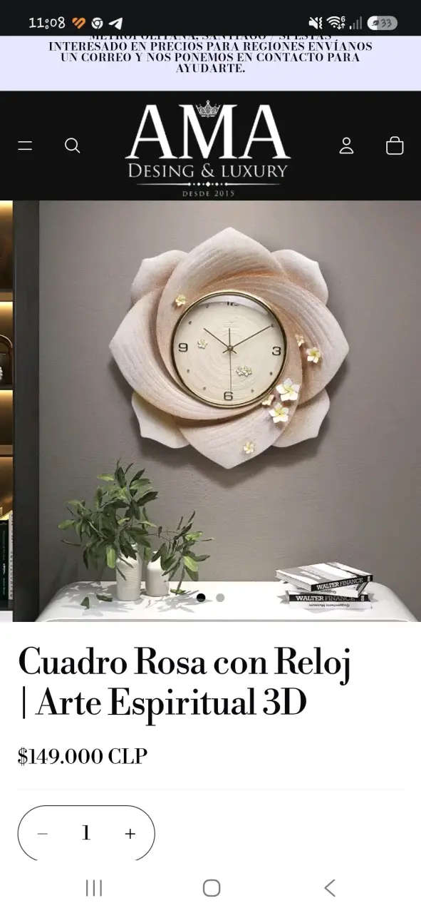 Reloj de Pared Decorativo 3D Espiritual - 3