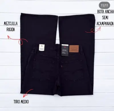 Jeans Levi's Loose Boot Mezclilla Rígida - miniatura 1