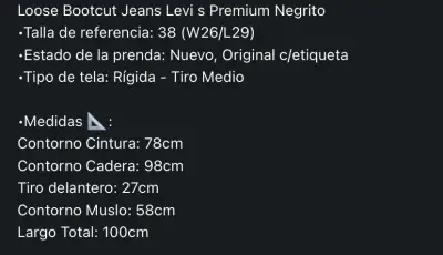 Jeans Levi's Loose Boot Mezclilla Rígida - miniatura 3